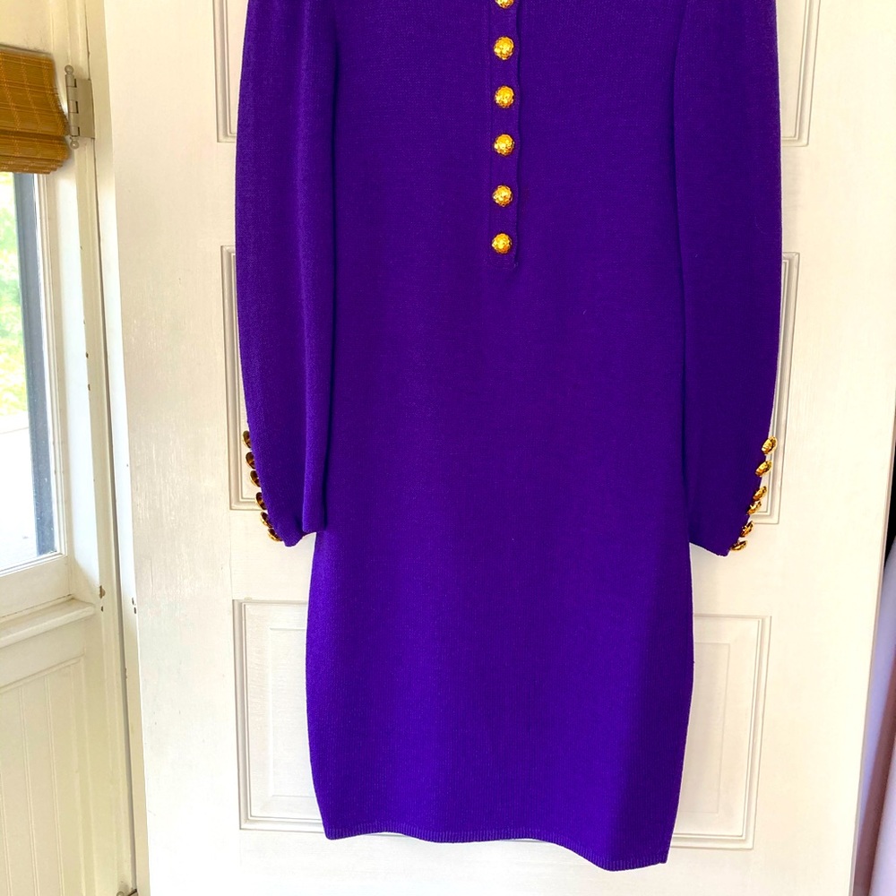 Royal Purple St. John Marie Grey dress.